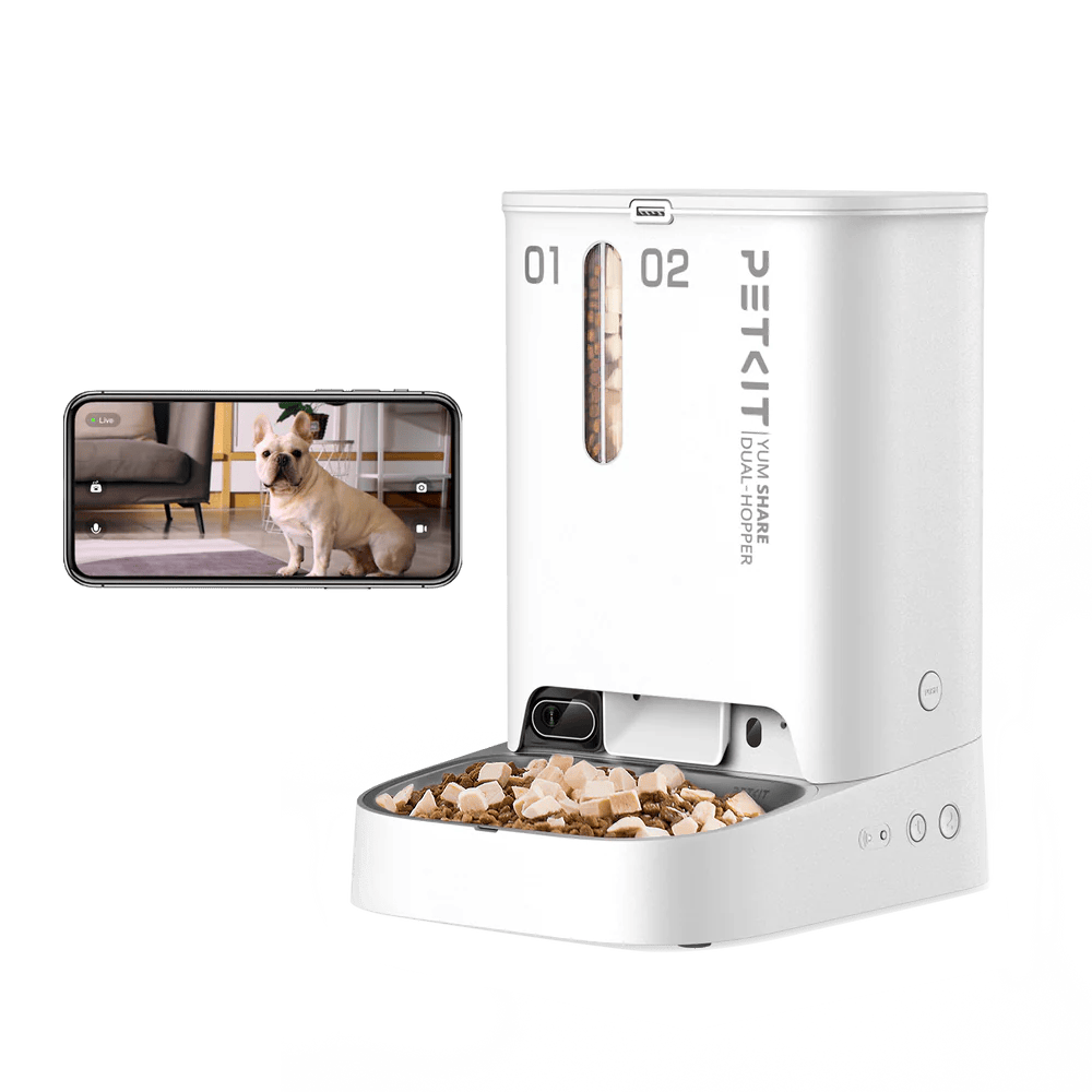 [PETKIT-YUMSHARE-DUAL] PETKIT YumShare Dual-hopper with Camera - Fóðurskammtari